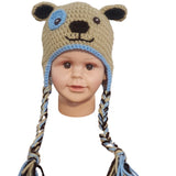 Handmade Crochet Puppy Dog Hat in Blue