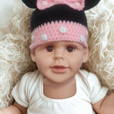 Minnie Mouse Hat- Handmade